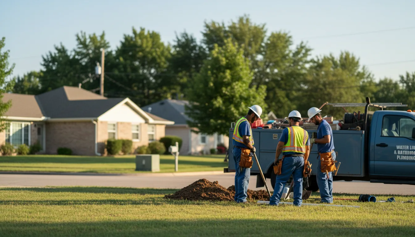 Residential water line and bathroom plumbing service in Olmsted Falls, OH